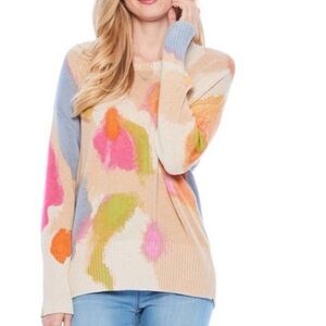 NIC+ZOE Multicolor Abstract Sweater